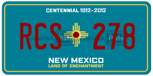 RCS278 license plate in New Mexico