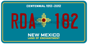 RDA182  license plate in NM