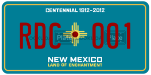 RDC001  license plate in NM