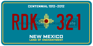RDK321  license plate in NM