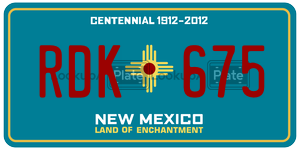 RDK675  license plate in NM