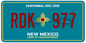 RDK977  license plate in NM