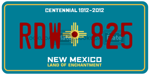 RDW825 license plate in New Mexico