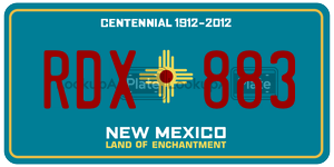 RDX883  license plate in NM