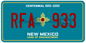 RFA933  license plate in NM