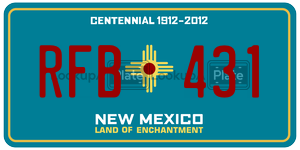 RFB431  license plate in NM