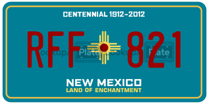 RFF821 license plate in New Mexico