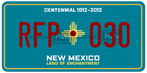 RFP030  license plate in NM
