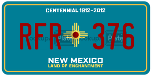 RFR376  license plate in NM