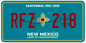 RFZ218  license plate in NM