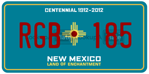 RGB185 license plate in New Mexico