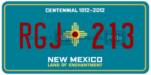 RGJ213  license plate in NM