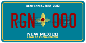 RGN000 license plate in New Mexico
