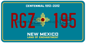 RGZ195  license plate in NM