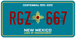 RGZ667  license plate in NM