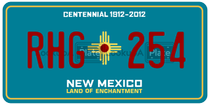RHG254  license plate in NM