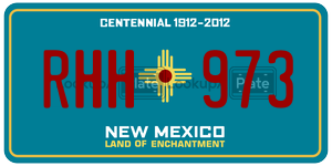 RHH973  license plate in NM