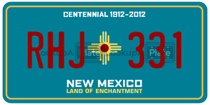 RHJ331  license plate in NM