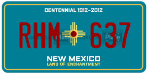 RHM637  license plate in NM