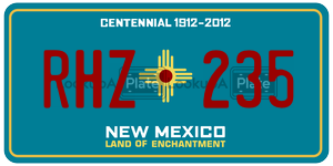 RHZ235  license plate in NM