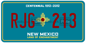 RJG213  license plate in NM