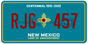 RJG457  license plate in NM