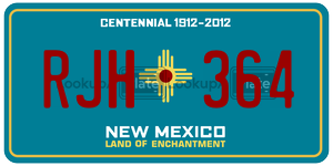 RJH364  license plate in NM