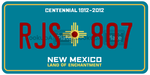 RJS807  license plate in NM