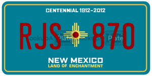 RJS870  license plate in NM