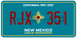 RJX351  license plate in NM