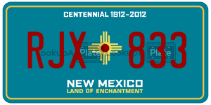RJX833  license plate in NM