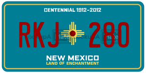 RKJ280  license plate in NM