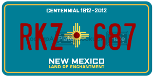 RKZ687  license plate in NM
