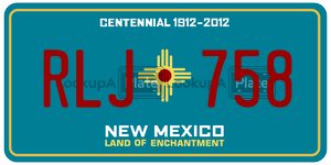 RLJ758  license plate in NM