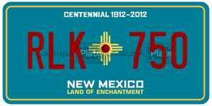 RLK750 license plate in New Mexico