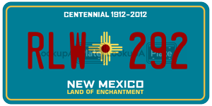 RLW292  license plate in NM