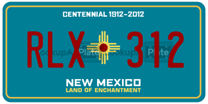 RLX312  license plate in NM
