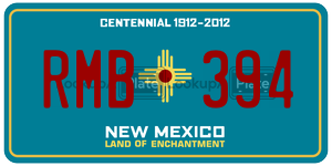 RMB394  license plate in NM