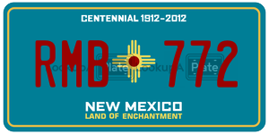 RMB772  license plate in NM