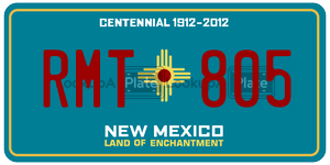 RMT805 license plate in New Mexico