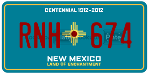 RNH674  license plate in NM