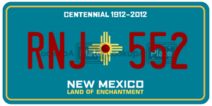 RNJ552 license plate in New Mexico