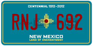 RNJ692  license plate in NM
