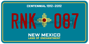 RNK087 license plate in New Mexico