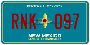 RNK097 license plate in New Mexico