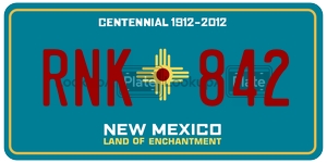 RNK842 license plate in New Mexico