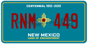 RNM449  license plate in NM