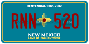 RNN520  license plate in NM