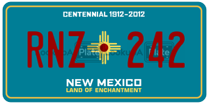 RNZ242  license plate in NM