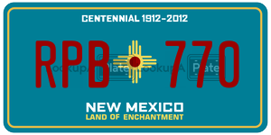 RPB770 license plate in New Mexico